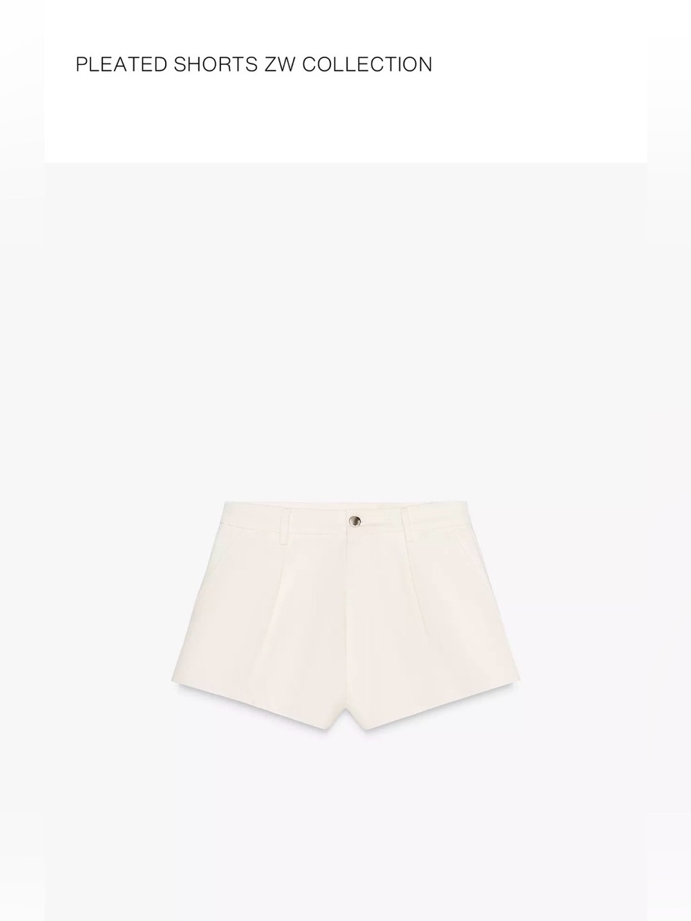 Zara Pleated Shorts ZW collection M